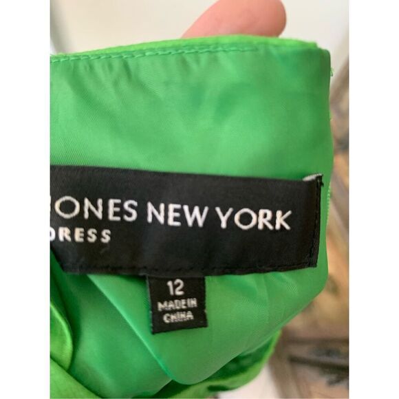 Jones of New York Green Cotton Sleeveless Dress - Picture 3 of 7